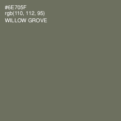 #6E705F - Willow Grove Color Image